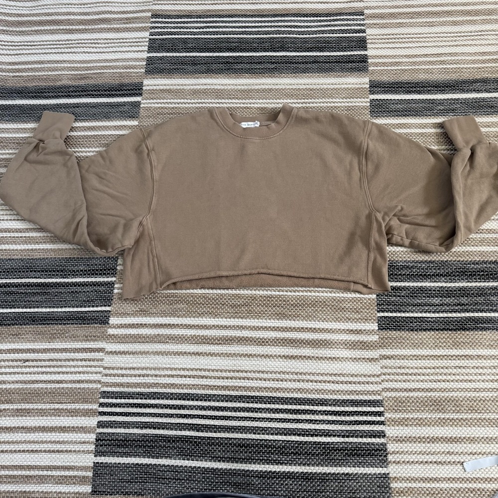 Good American Sweatshirt Women's Medium 2 Crop Pullover Crewneck Long Sleeve